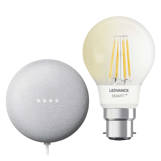 Buy Google Nest Mini and Ledvance Smart+ Bluetooth B22D Filament Bulb ...
