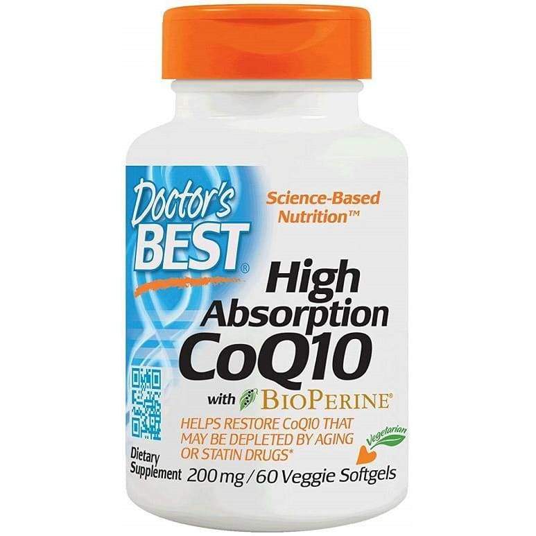 High Absorption CoQ10 with BioPerine, 200mg - 60 veggie softgels