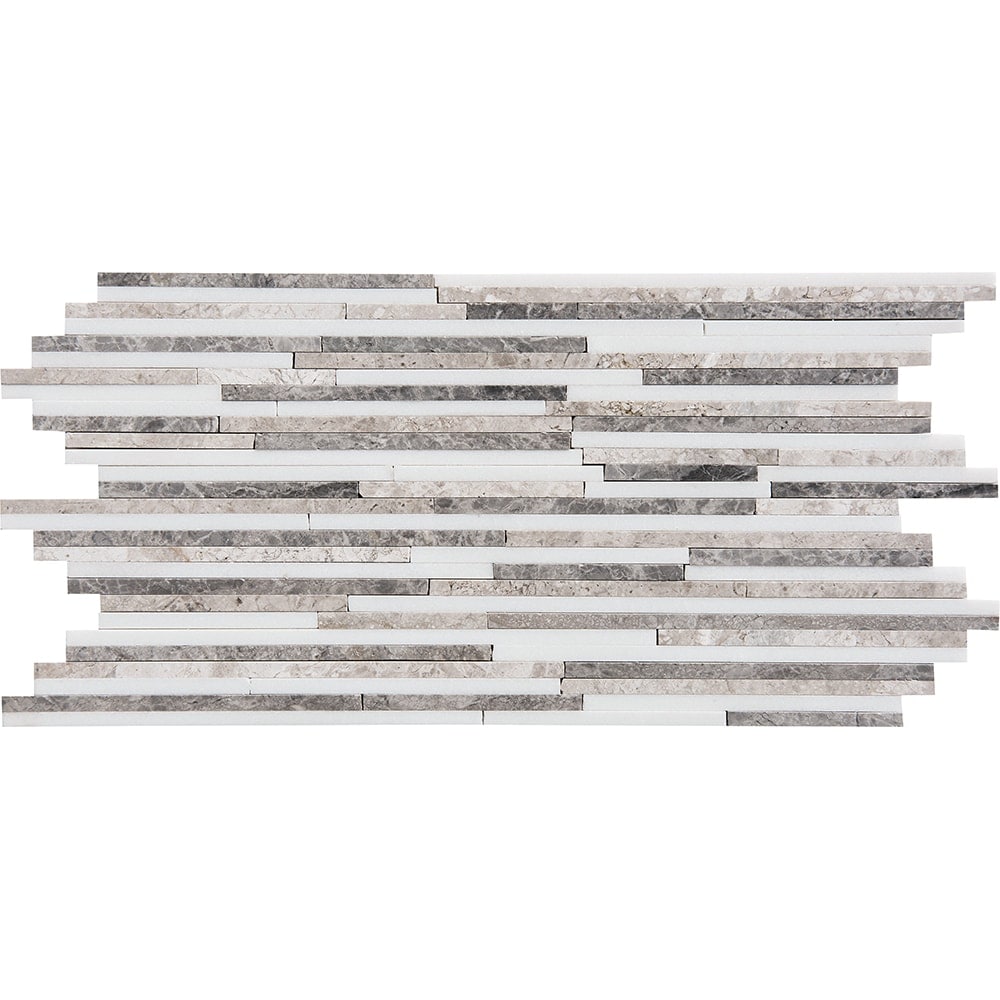 Marble Systems Granada Blend Mosaic 12-Pack Granada Blend 6-in x 12-in Polished Natural Stone Marble Scale Patterned Floor and Wall Tile | 100302