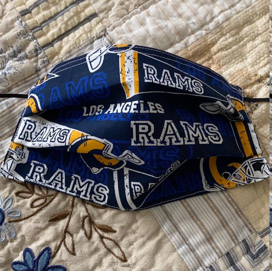 Los Angeles Rams Face Cover With Adjustable Elastic Ear Loop
