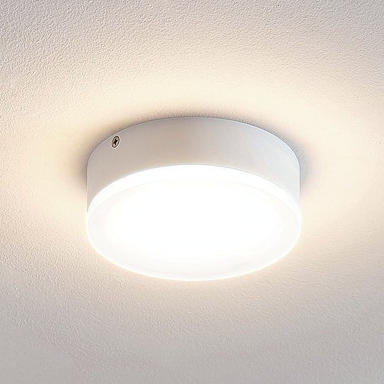 Lindby Leonta LED-kattovalaisin, valkoinen, 12 cm