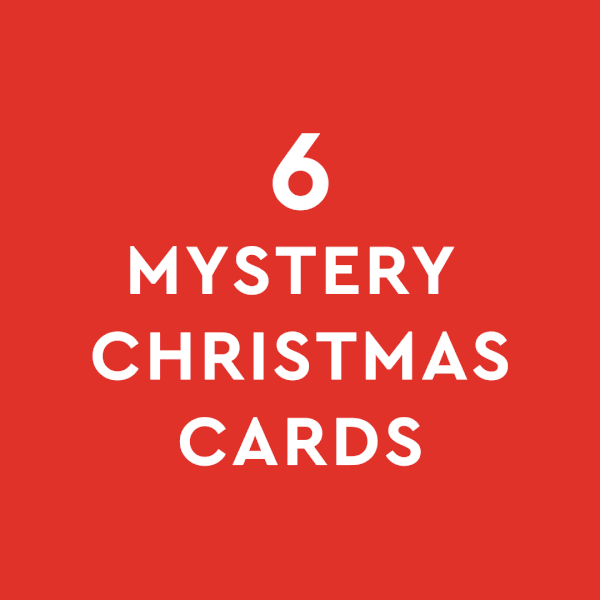 6 Mystery Christmas Greeting Cards