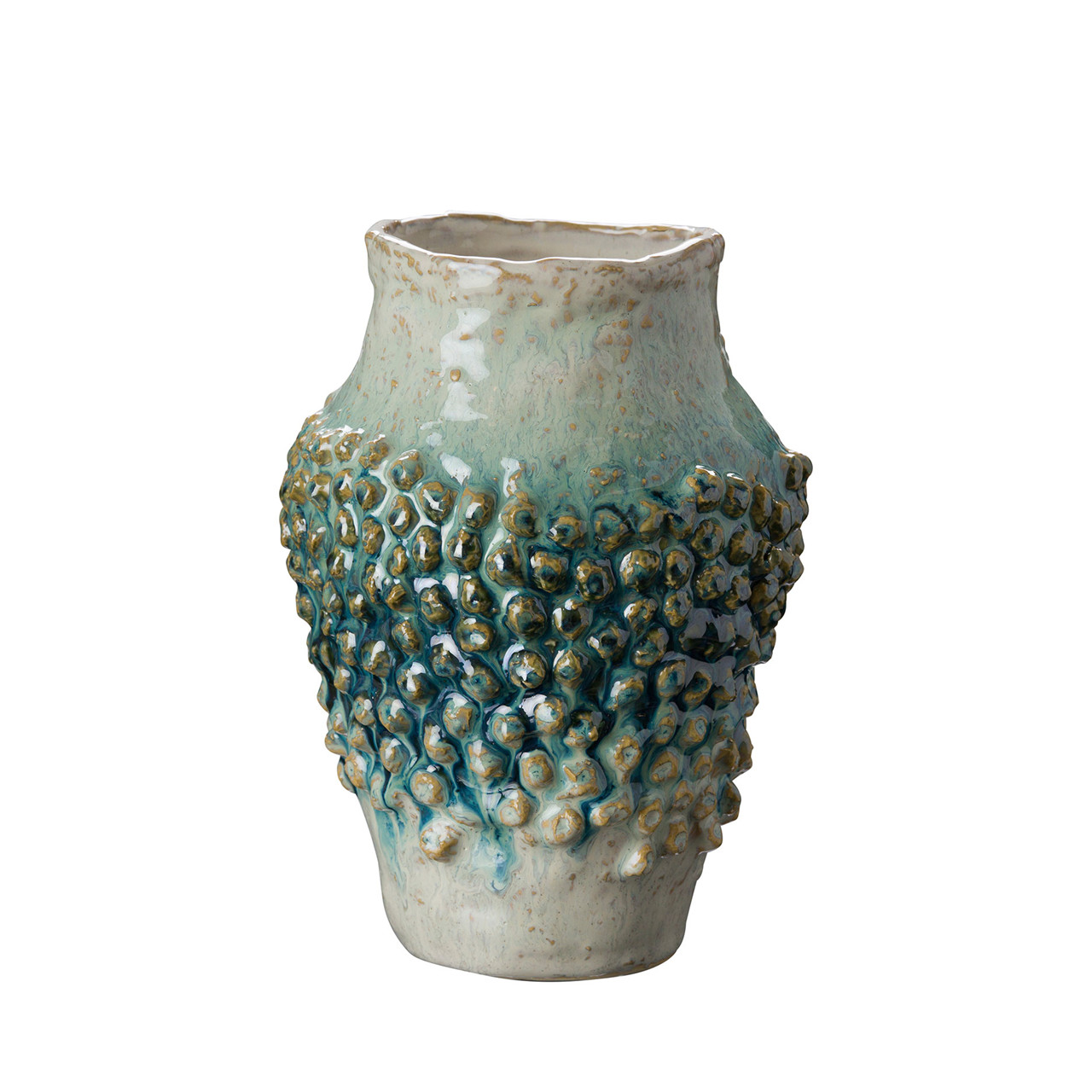 SINNERUP Dots stentøj vase 14 x 19,5 cm (GRØN ONESIZE)