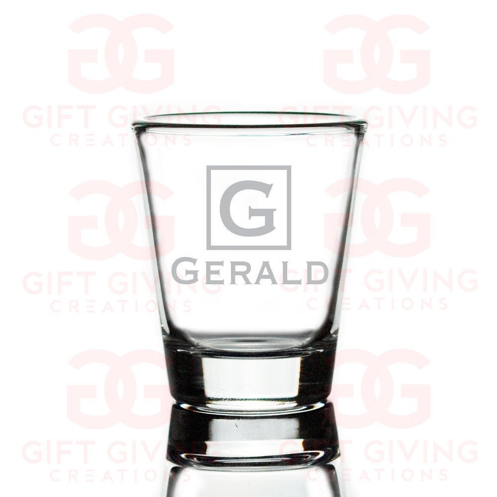 Custom Laser Personalized Shot Glass, Ships Fast, Monogram Etched Funny Glasses, Dads Glass, Gift For Her, Him