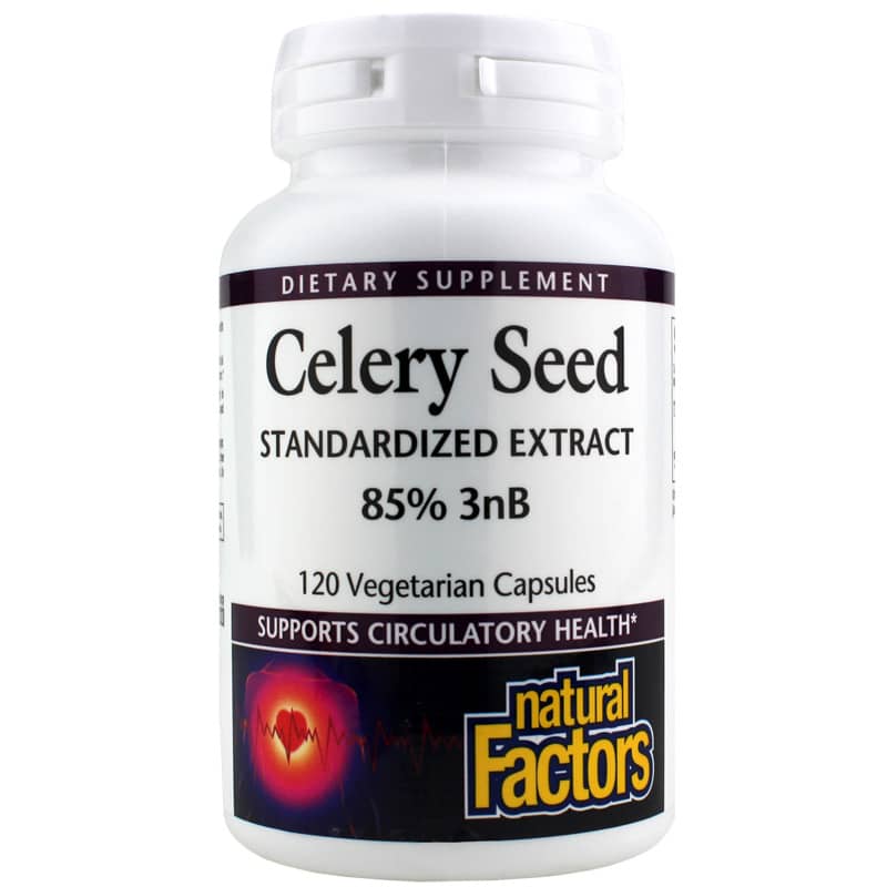 Natural Factors Celery Seed Standardized Extract 120 Veg Capsules