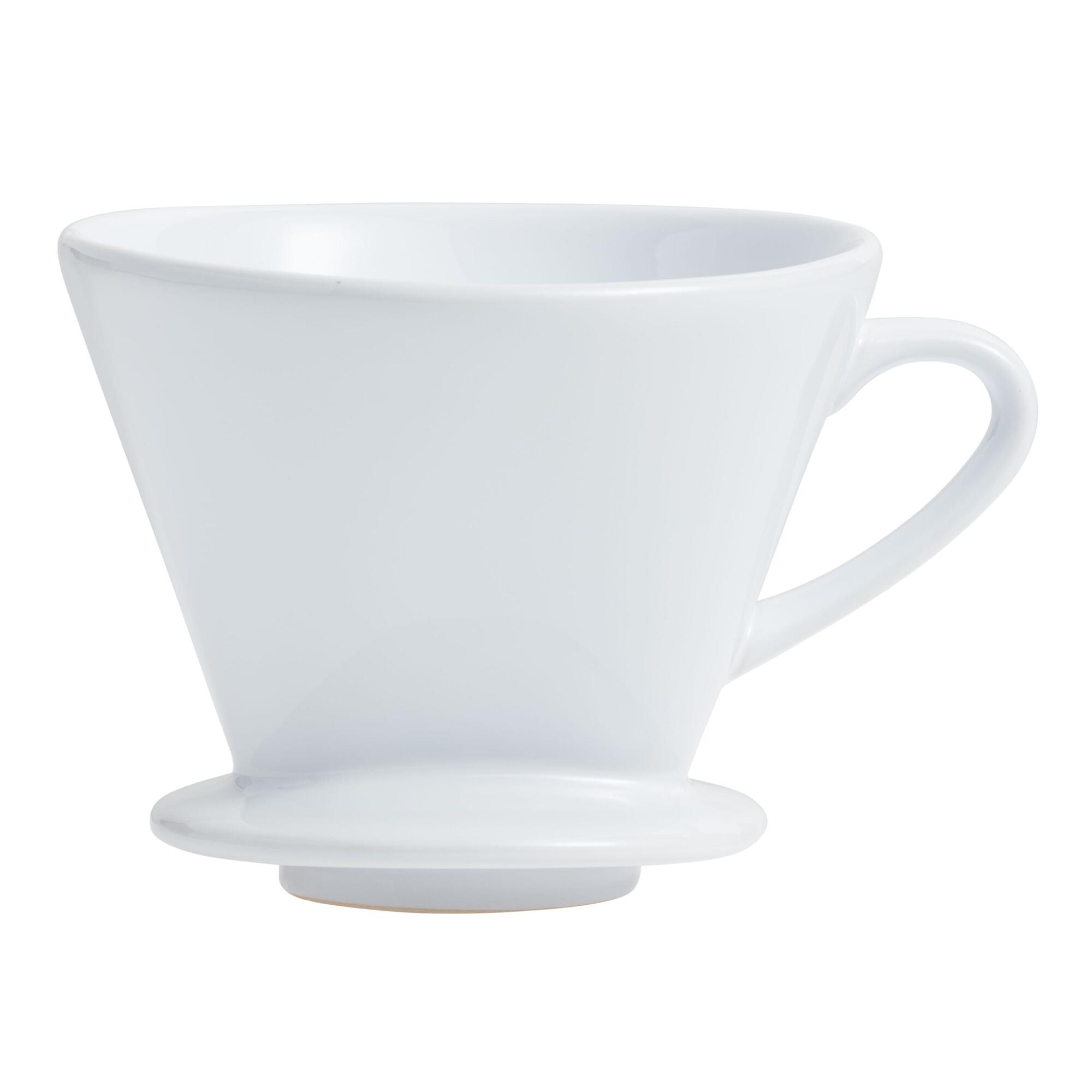 White Ceramic Euro Pour Over Coffee Dripper by World Market