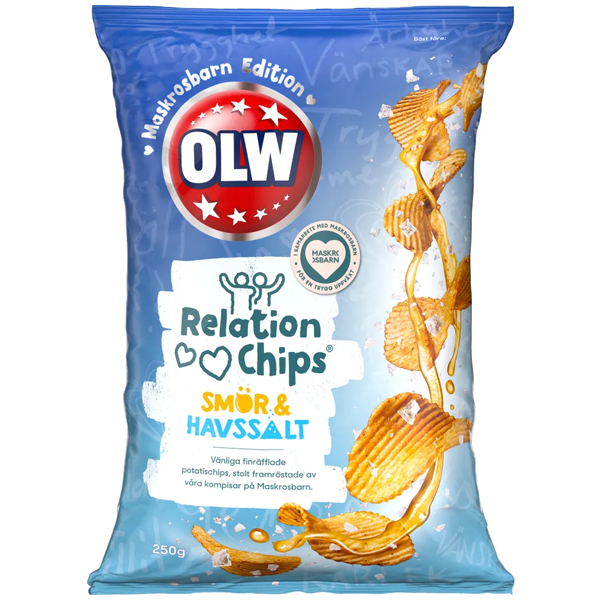 OLW Relation Chips Smör Havssalt 250g