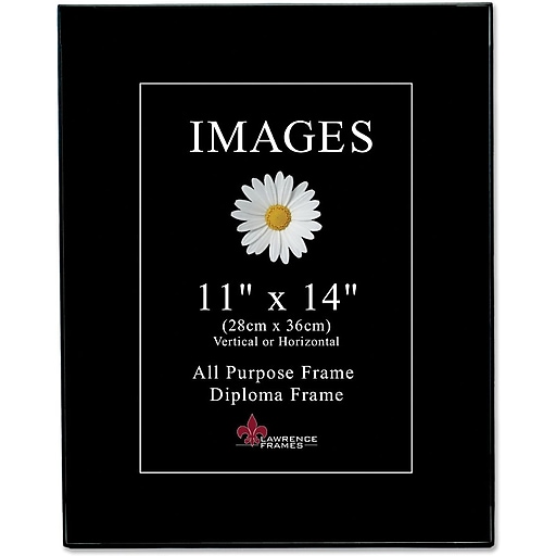 Lawrence Frames Image Collection 11" x 14" Plastic Black Picture Frame, 6/Pack (350011)