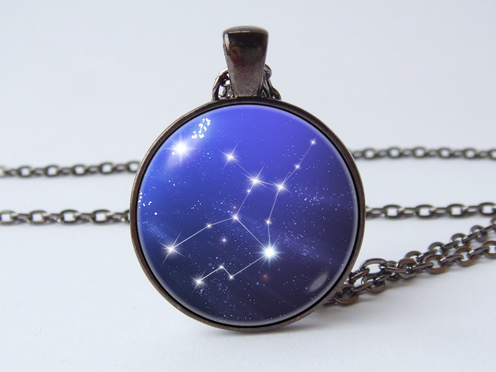 Virgo Zodiac Necklace Custom Pendant Birth Sign Constellation Jewelry Horoscope Astrology