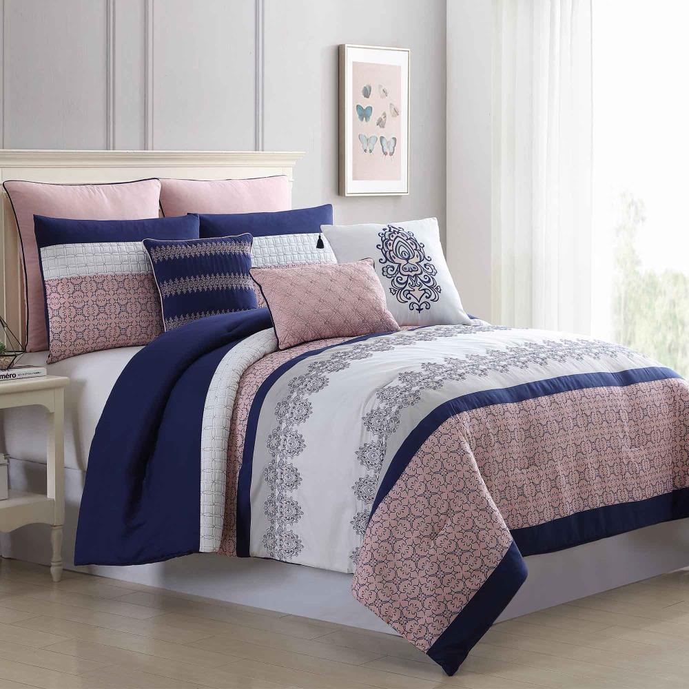 Amrapur Overseas Padma comforter set Multi Multi Reversible King Comforter (Blend with Polyester Fill) | 38EBJQCF-PDM-KG