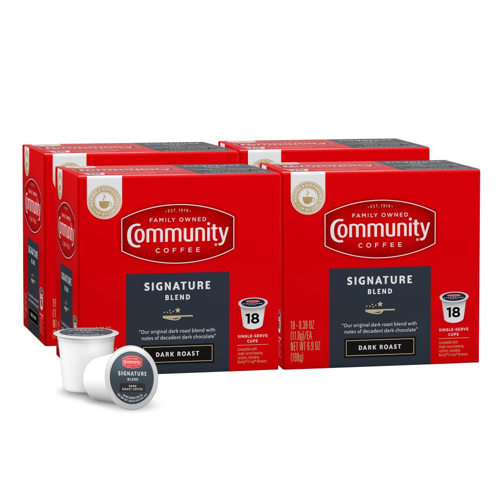 Community Coffee Community Coffee Signature Blend Dark Roast Single Serve Pods, 72 | 16264-4