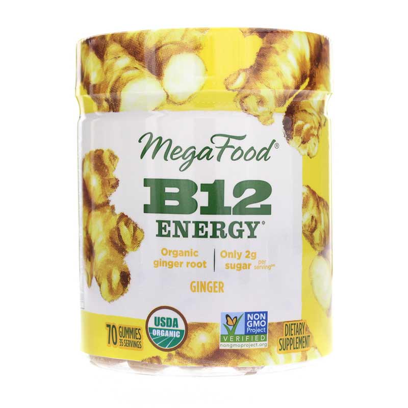 Megafood B12 Energy Gummies Ginger 70 Gummies