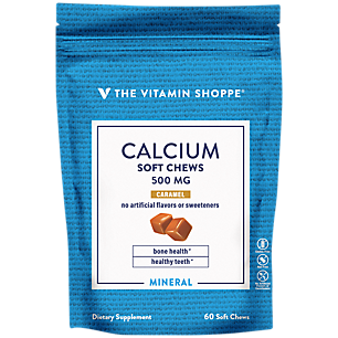 Calcium - 500 MG - Caramel Chew Free of Artificial Sweeteners, Flavors, or Colors (60 Soft Chews)