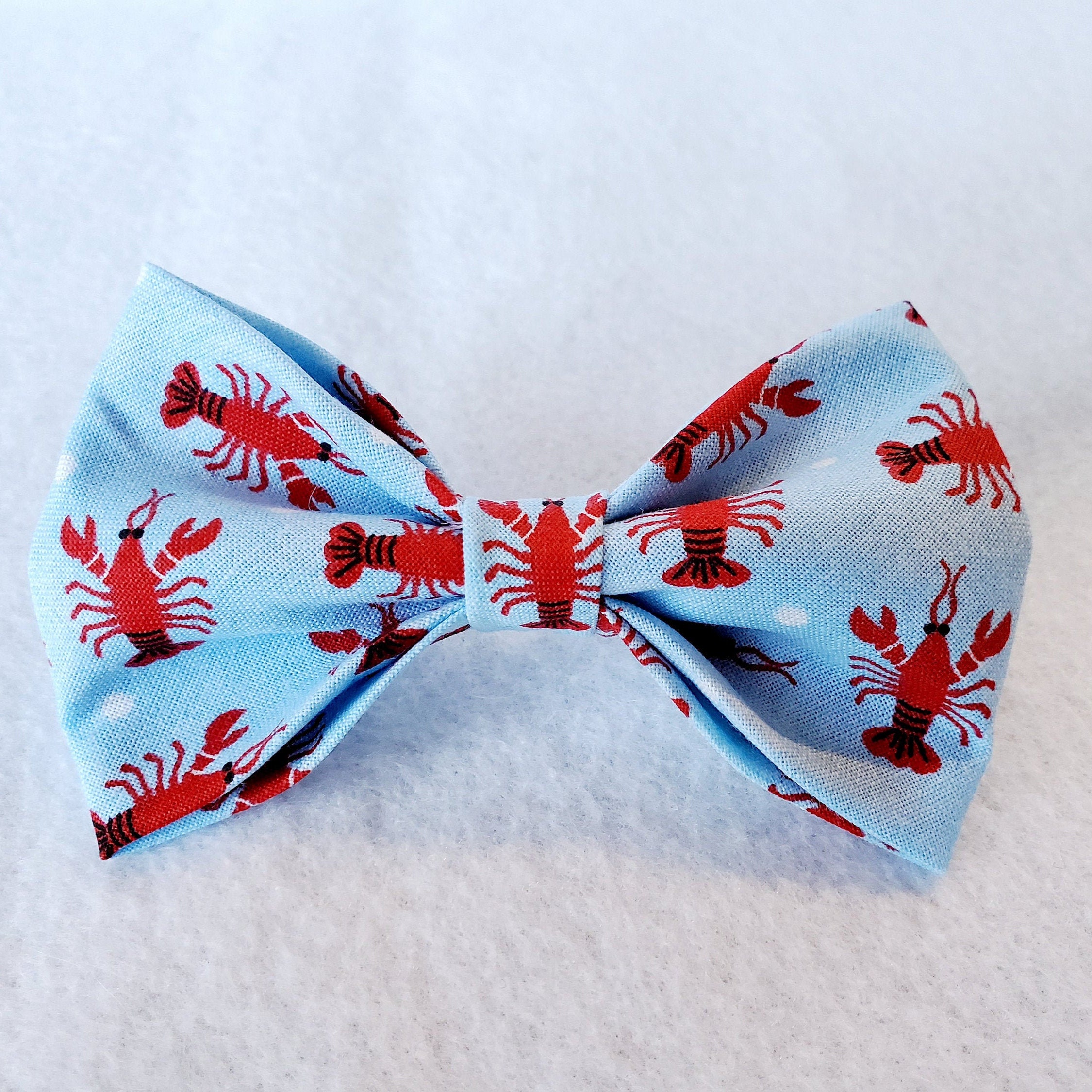 Lobster Dog Bow Tie, Cat Beach Nautical Summer Pet Trendy Bow, Seafood Tie