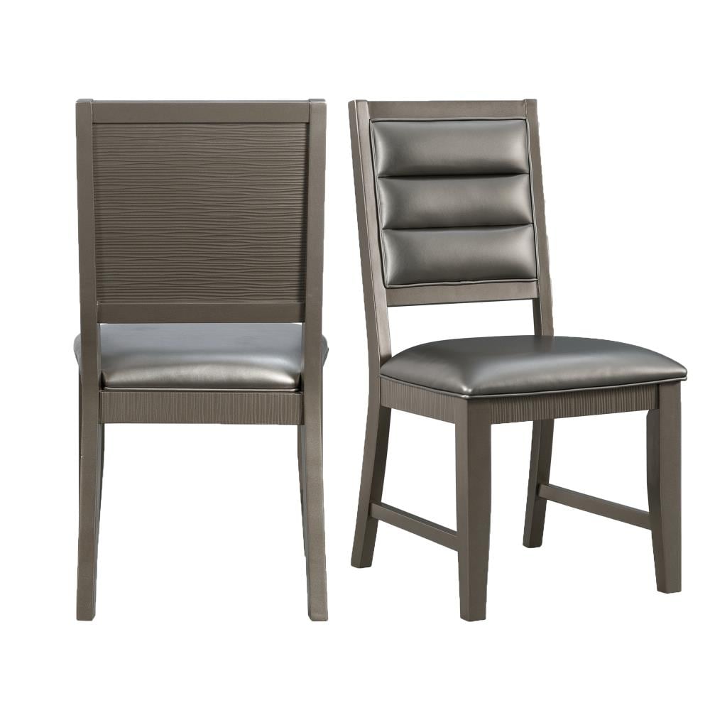 Picket House Furnishings Aria Contemporary/Modern Polyester/Polyester Blend Upholstered Dining Side Chair (Wood Frame) in Gray | DFH100SC