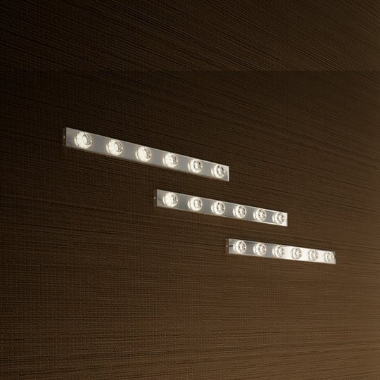 Kaunis LED-seinävalaisin Puns, kromi, 6 lamppua