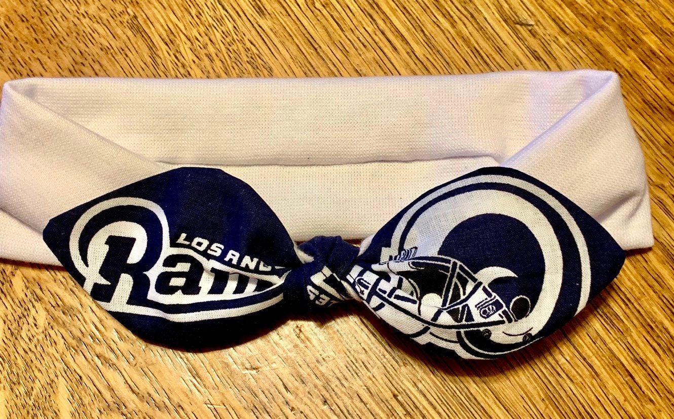 Los Angeles Rams Stretch Headband. Baby Bow. Football. Nfl Football Knit Hair Accessory. Cheer Gift