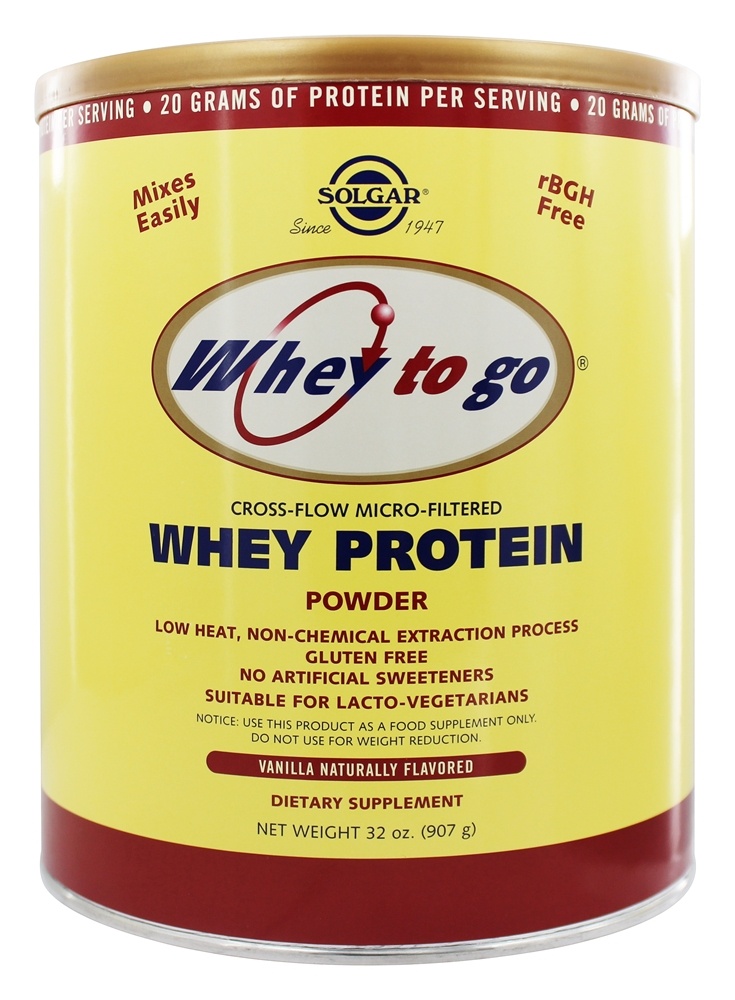 Solgar - Whey To Go Protein Powder Natural Vanilla - 32 oz.