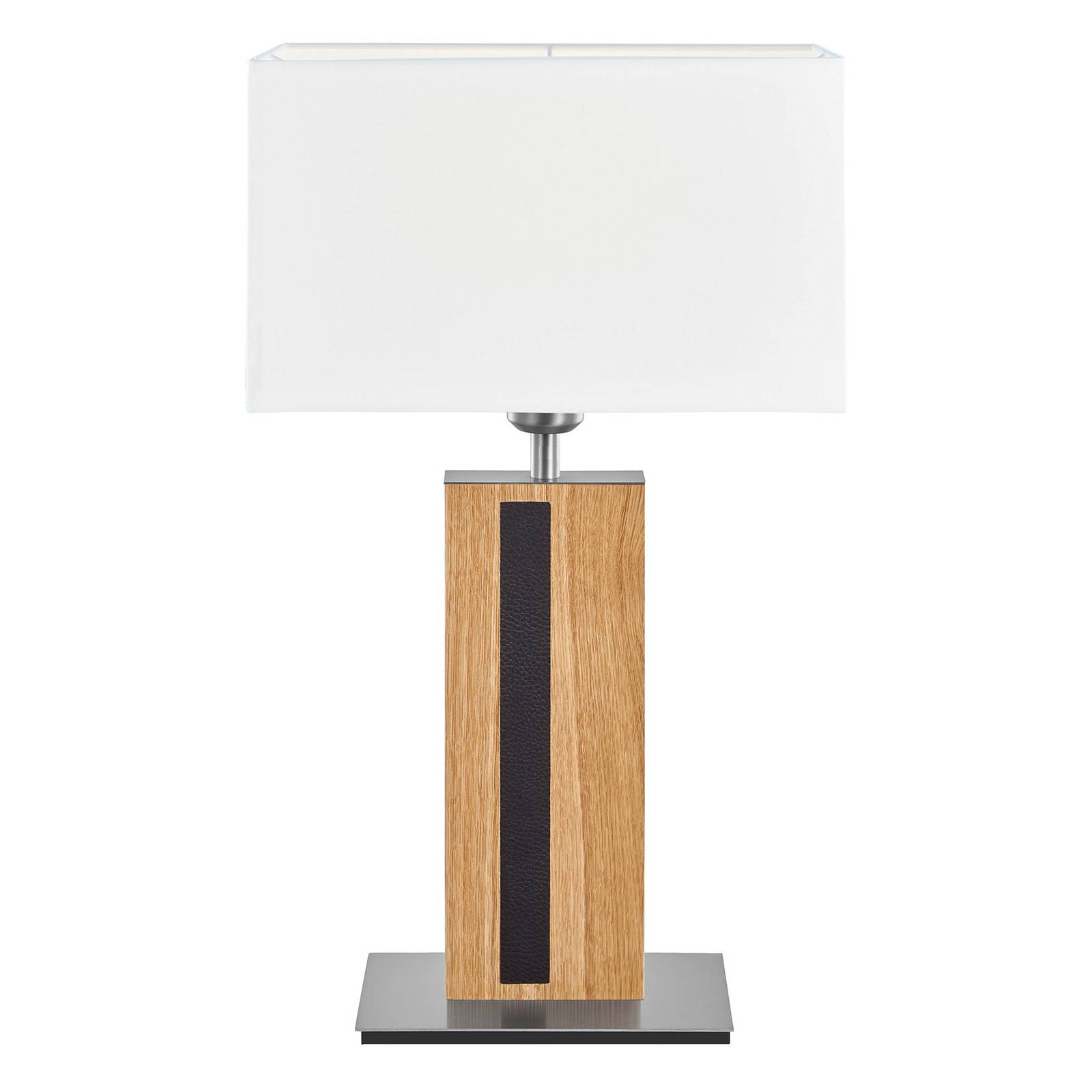 HerzBlut Maive -pöytälamppu, öljytty tammi, 56 cm