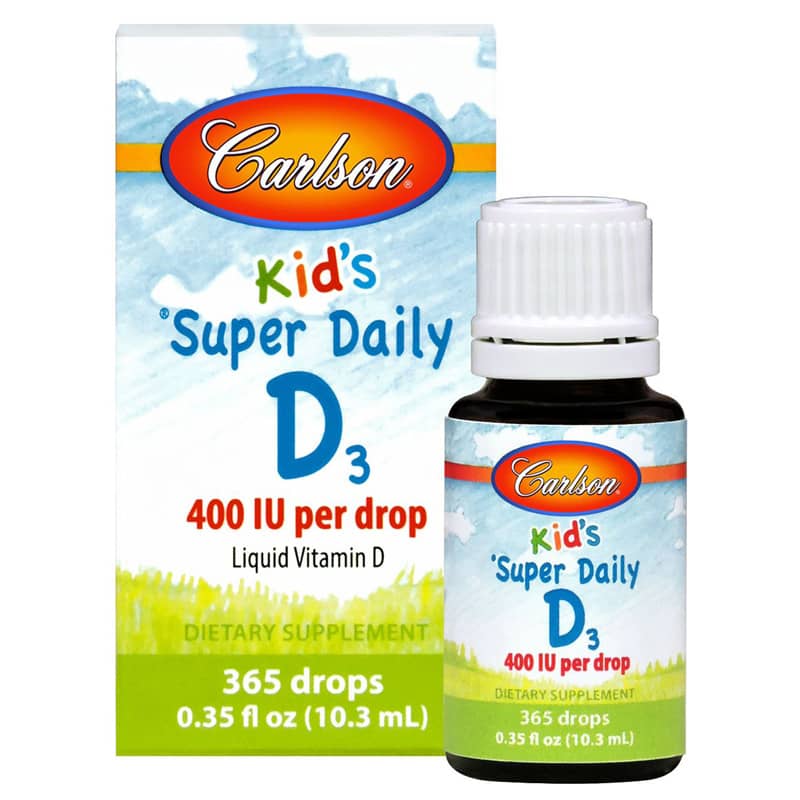 Carlson Labs Kids Super Daily D3 400 IU Vitamin D Liquid 365 Drops