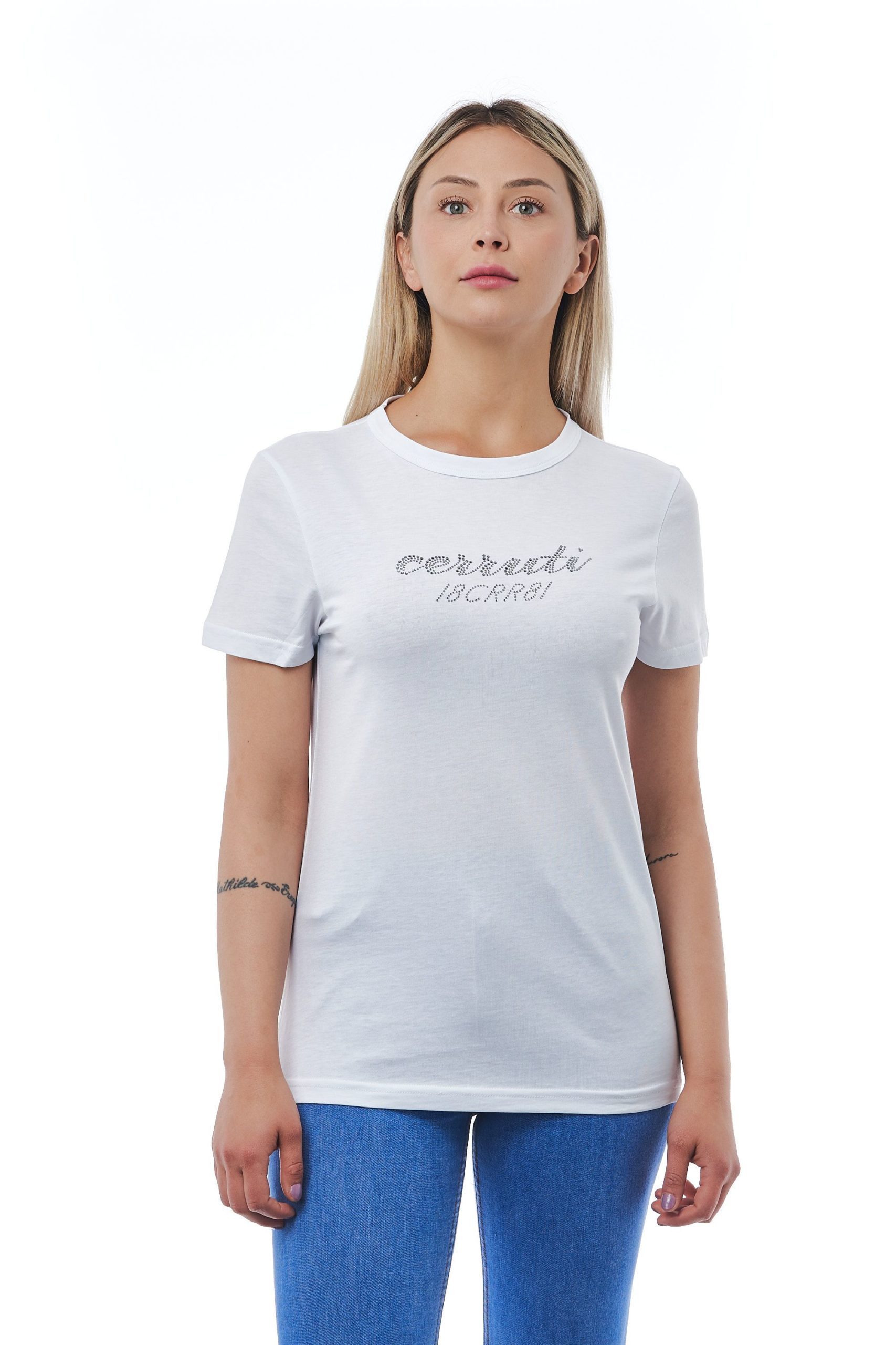 Cerruti 1881 Women's Bianco T-Shirt White CE1410231 - M