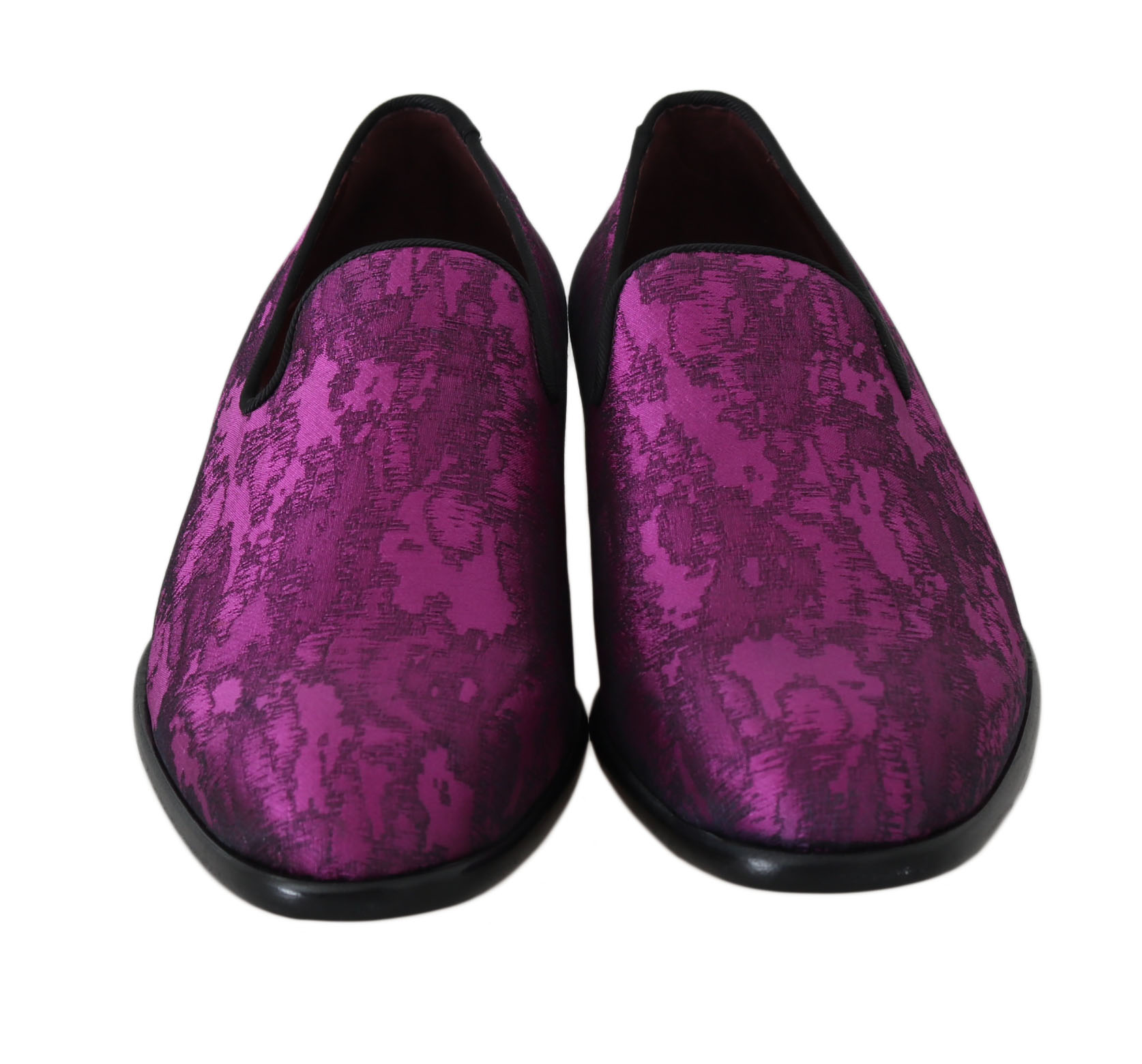 Dolce & Gabbana Men's Jacquard Loafers Shoes Purple MV2186 - EU39/US6