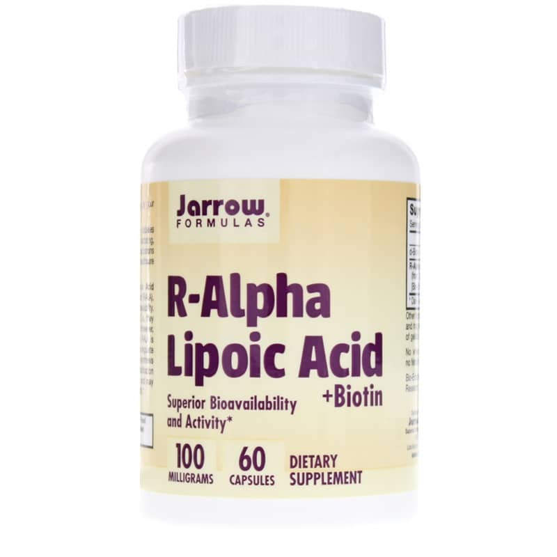 Jarrow Formulas R-Alpha Lipoic Acid 100 Mg + Biotin 60 Veg Capsules
