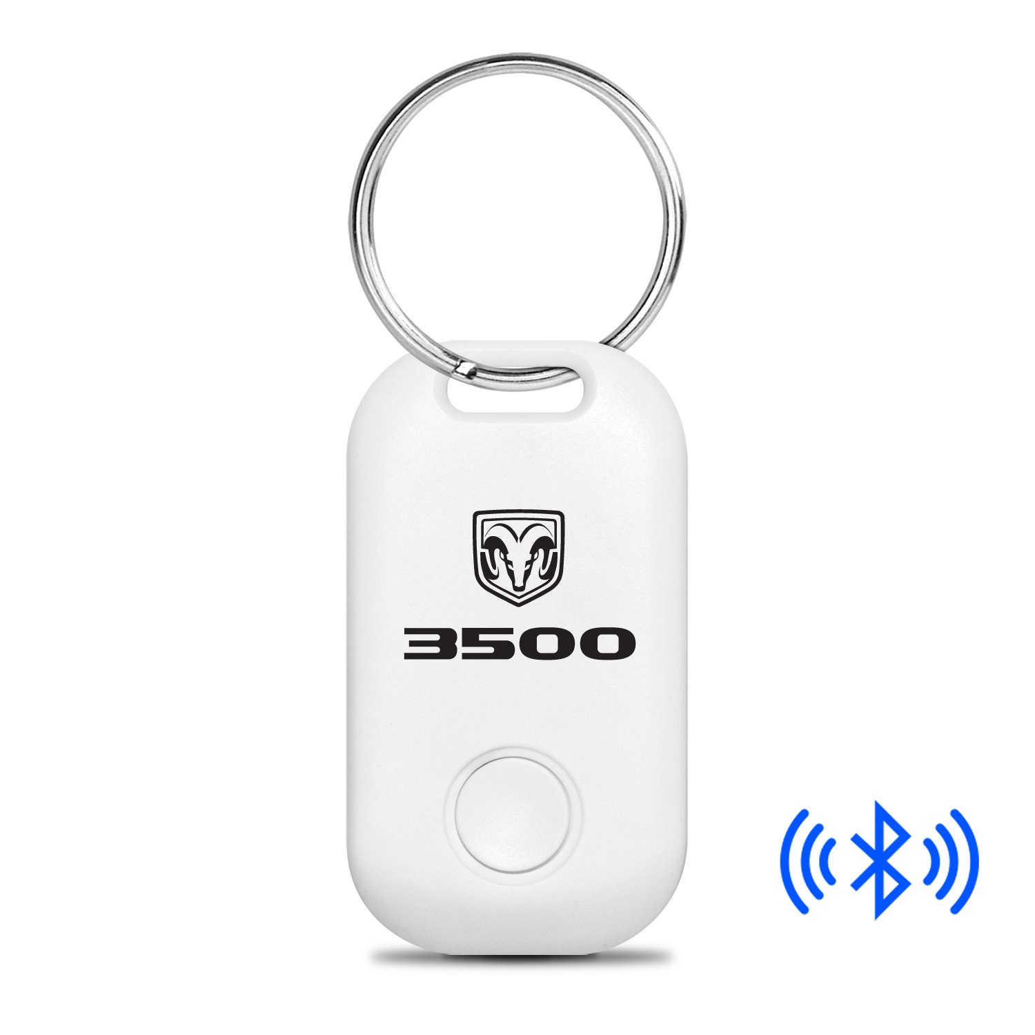 Ram 3500 Logo White Bluetooth Wireless Key Finder Tracking Device Chain