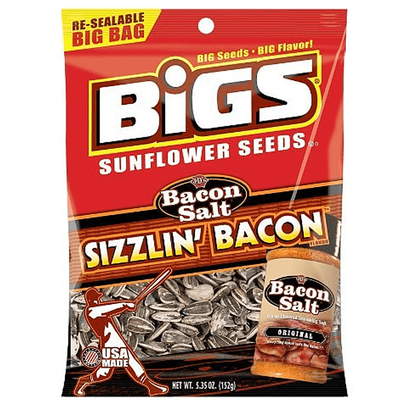 BIGS Sunflower Seeds - J&D's Sizzlin Bacon Salt 152g