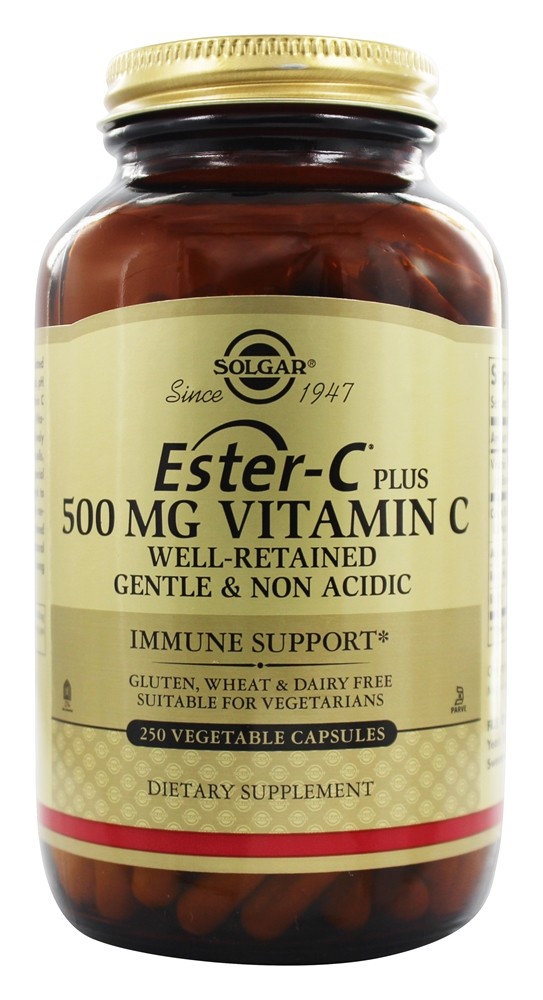 Solgar - Ester-C Plus Vitamin C 500 mg. - 250 Vegetarian Capsules