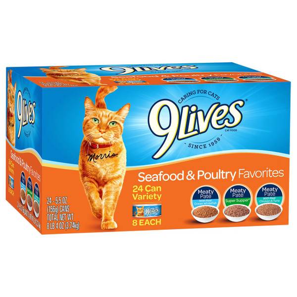 9 Lives Seafood & Poultry Favorites Variety Pack Cat Food