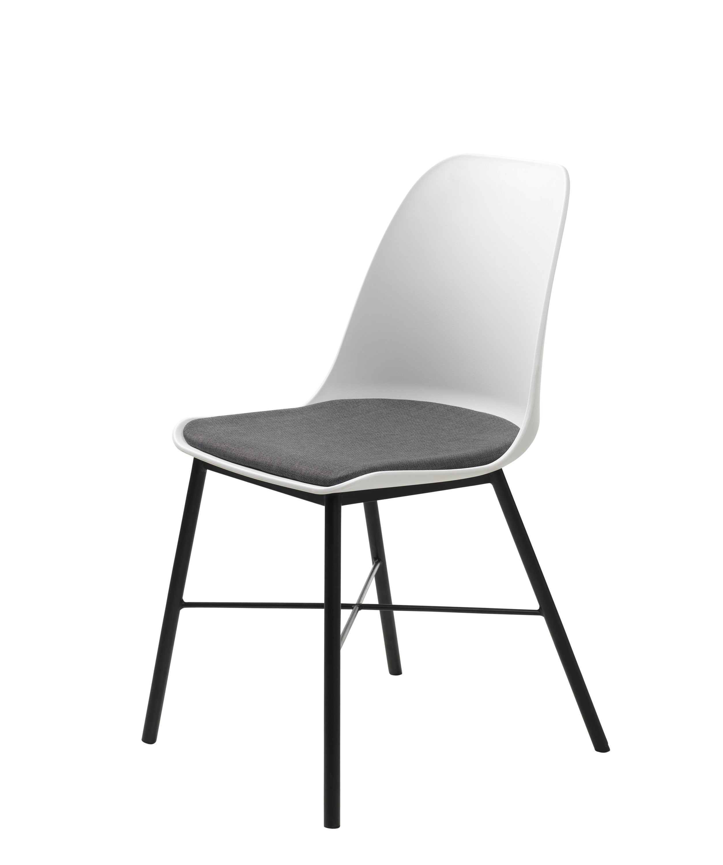 Unique Furniture Set of 2 Tampa Contemporary/Modern Polyester/Polyester Blend Upholstered Dining Side Chair (Metal Frame) in White | LW-36611009