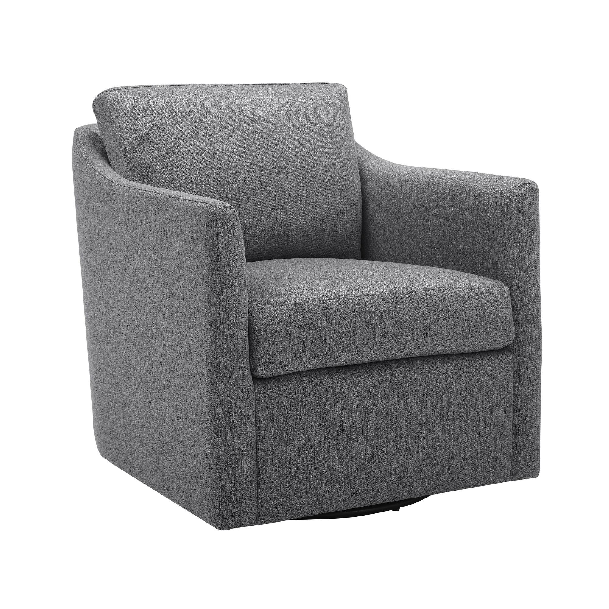 Gray Slope Arm Melvin Swivel Chair by World Market