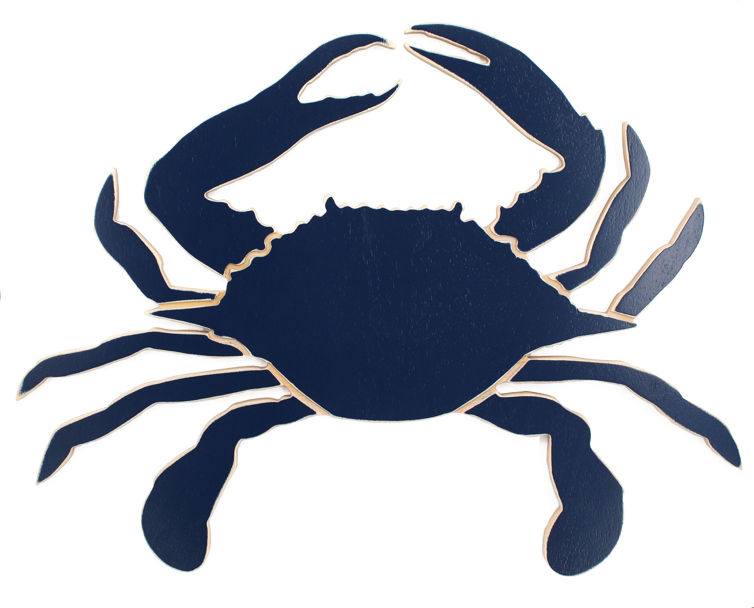 Nautical Decor Blue Crab Sign Wood Beach Wall Art Restaurant House Seafood Coastal