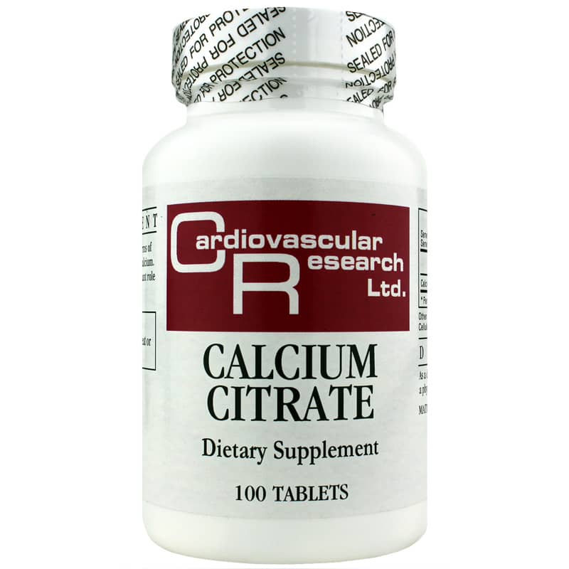 Cardiovascular Research Calcium Citrate 100 Tablets