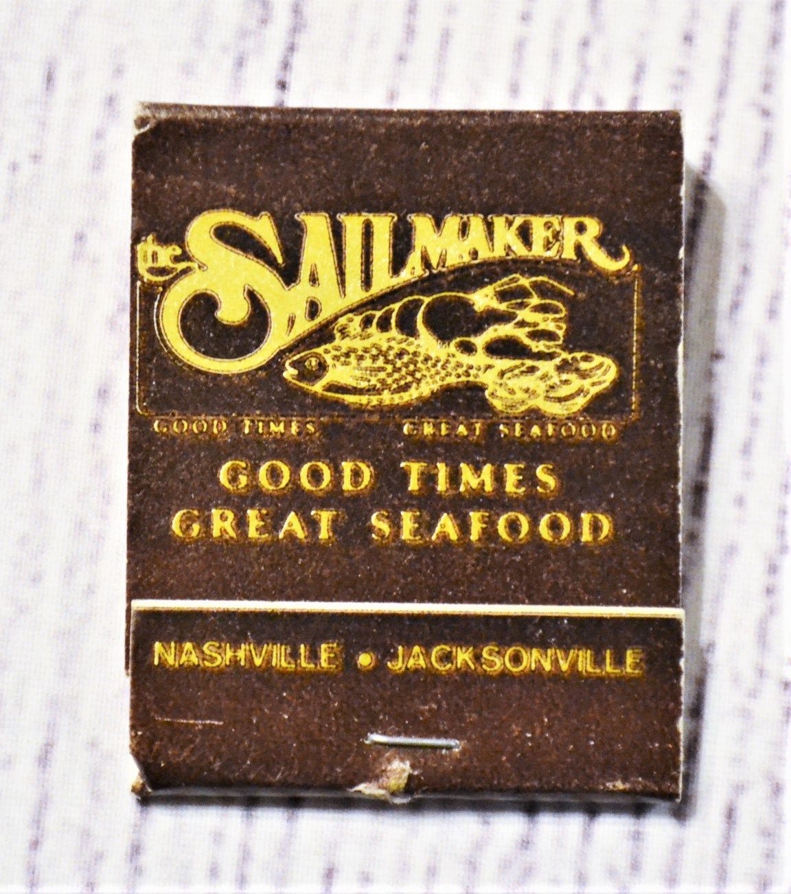 Vintage Sailmaker Fifth Quarter Matchbook Seafood Restaurant Advertising Tobacciana Scrapbooking Panchosporch