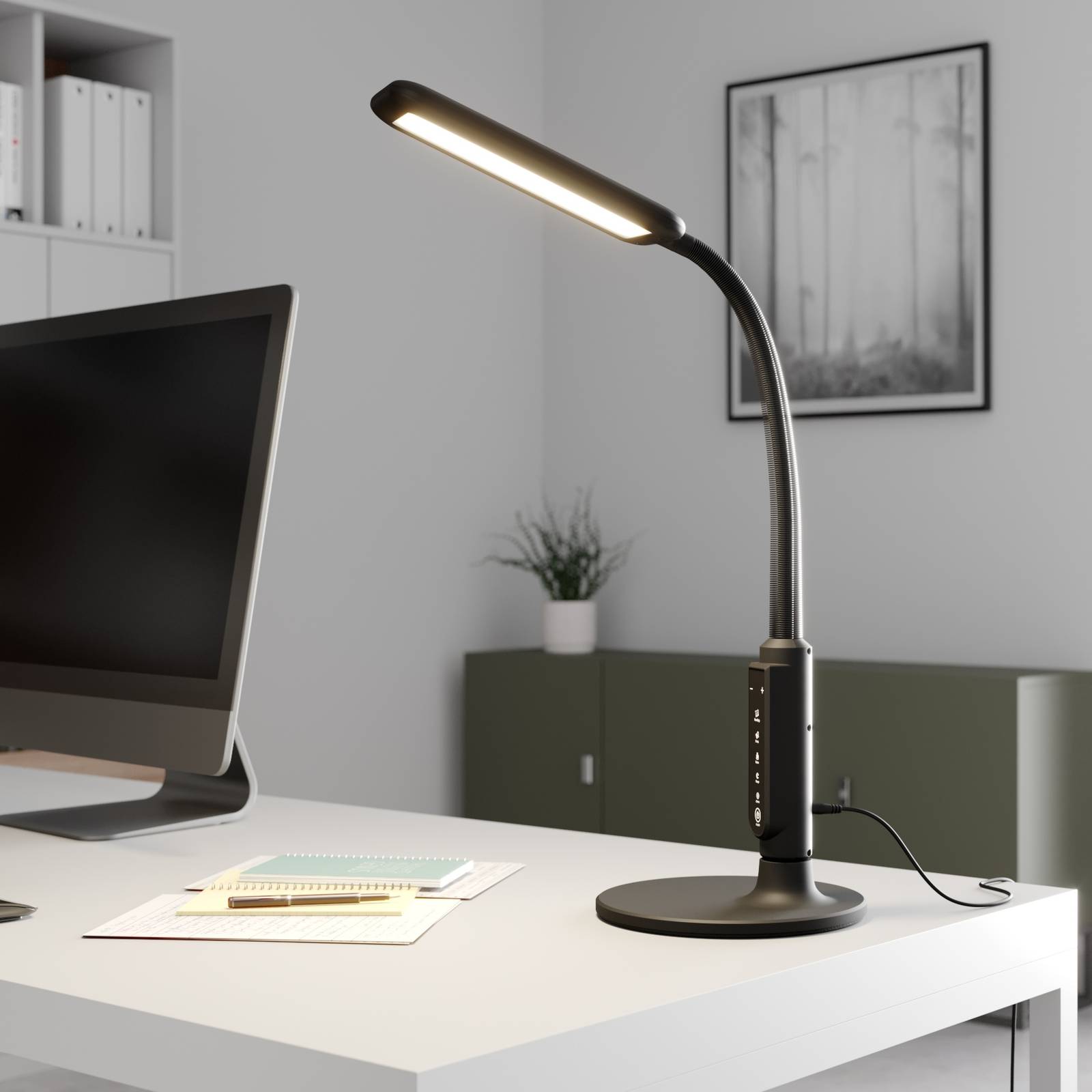 Arcchio Heimo -LED-työpöytälamppu, himmennys, CCT