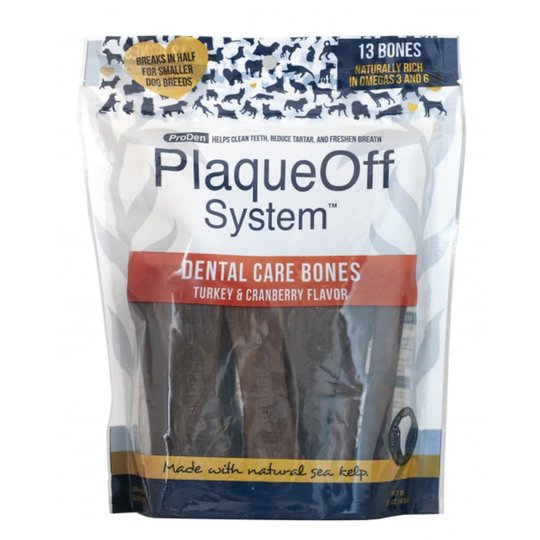 PlaqueOff Dental Care Bones Kalkon & Tranbär