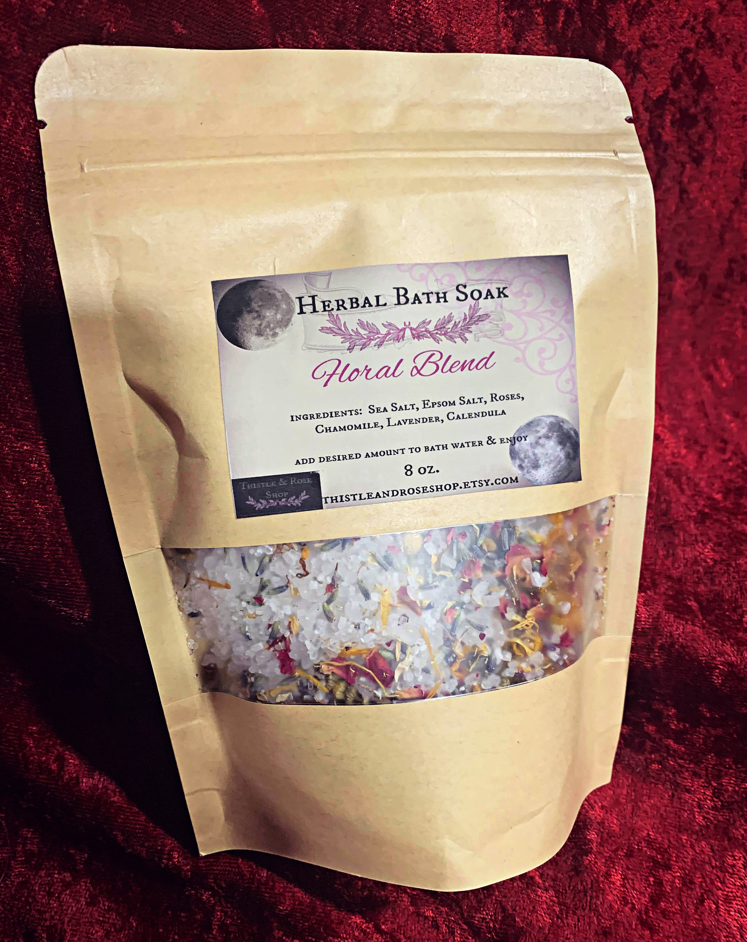 Herbal Bath Salt Blend ~ Soaking Tea Relaxing Epsom Salts