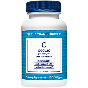 Vitamin C - Promotes Cardiovascular Health, Antioxidant & Immune Support - 1,000 MG (100 Easy to Swallow Softgels)