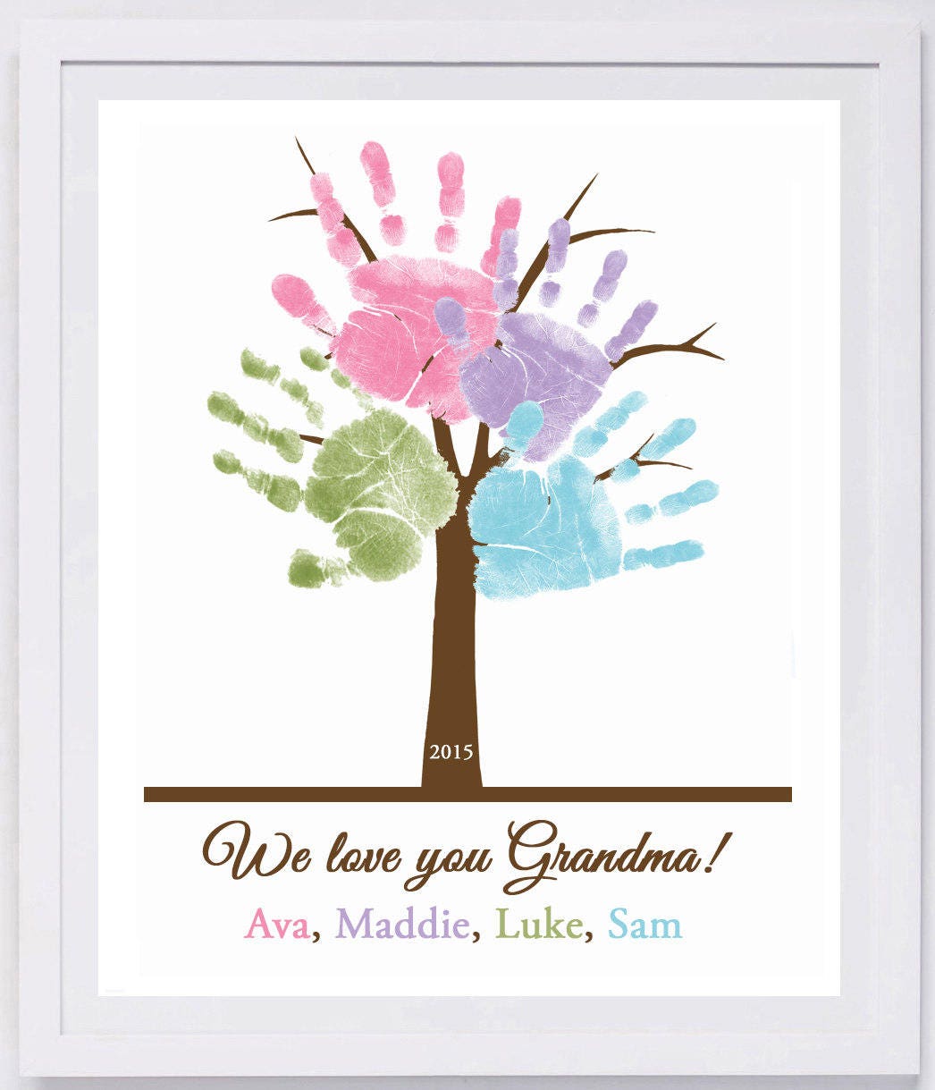Family Tree Handprint Wall Art 11 X 14 801 Pap