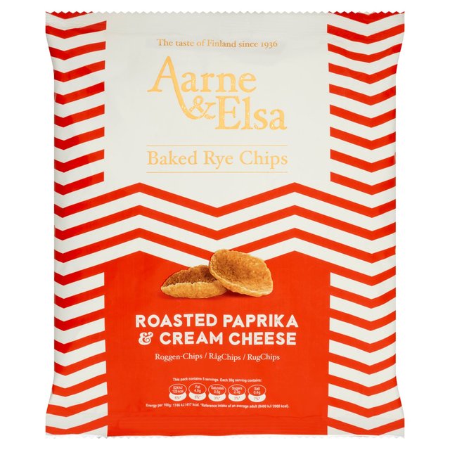 Aarne & Elsa Baked Rye Chips Roasted Paprika & Cream Cheese
