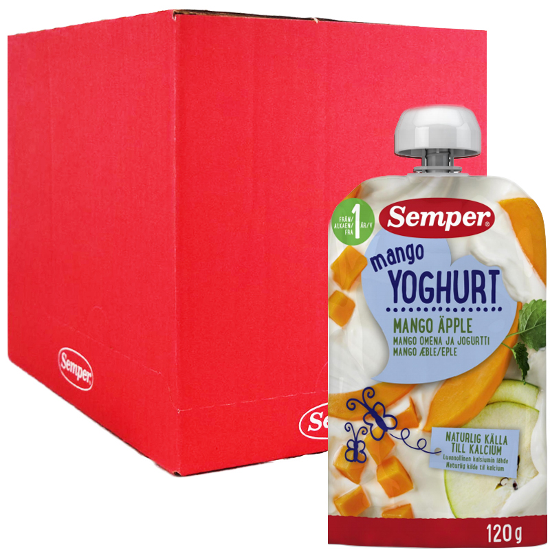 Hel Låda Barnmat Yoghurt Mango 12 x 120g - 97% rabatt