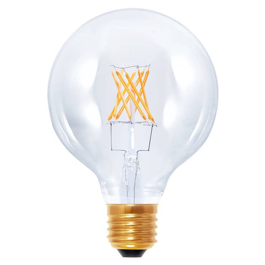 LED-pallolamppu G95 E27 6 W 922 hiililangalla