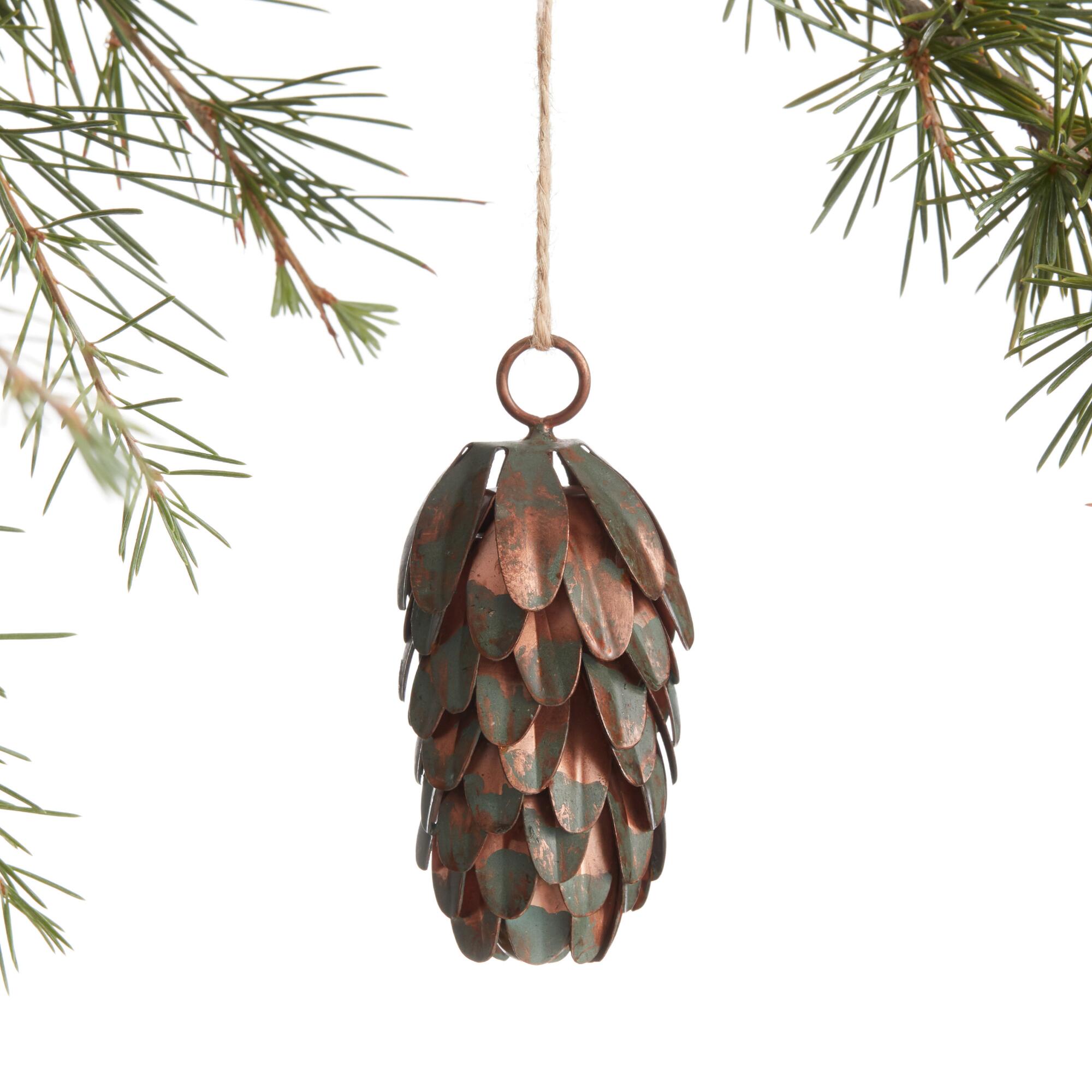 Metal Pinecone Ornament: Multi by World Market