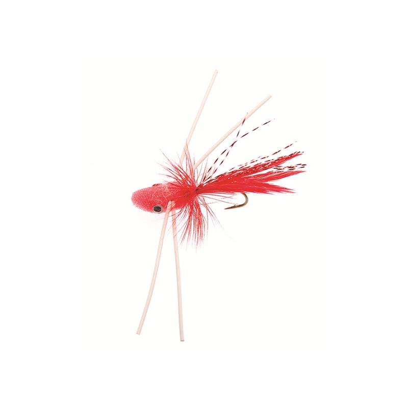 Trout Popper #10 - Red Kjøp 12 fluer få gratis flueboks