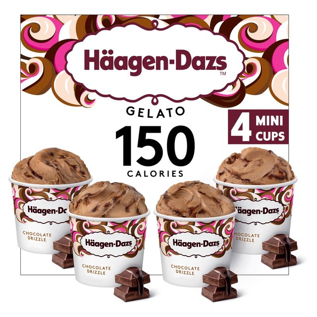 Haagen Dazs Gelato Chocolate Drizzle Ice Cream Minicups