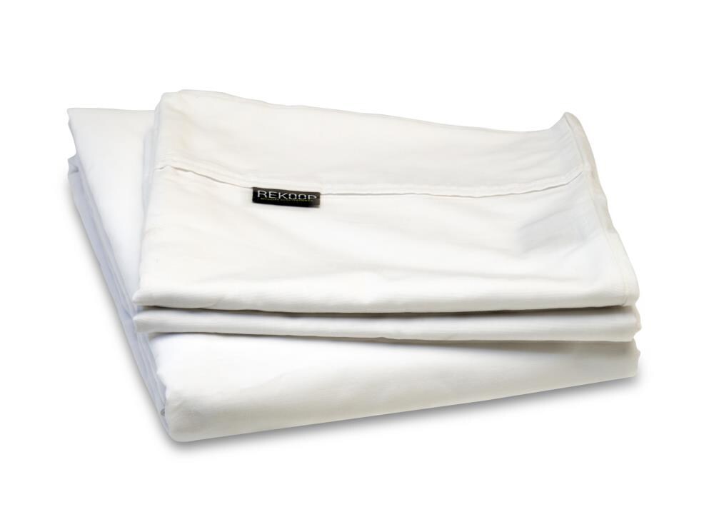 Grace Home Fashions REKOOP Queen Cotton Blend Bed Sheet Polyester in White | 250 CVC QN WHT