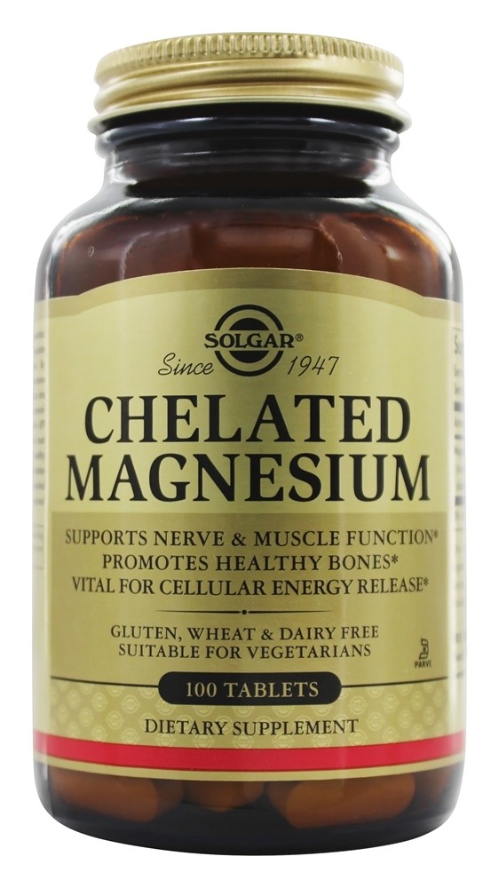 Solgar - Chelated Magnesium - 100 Tablets