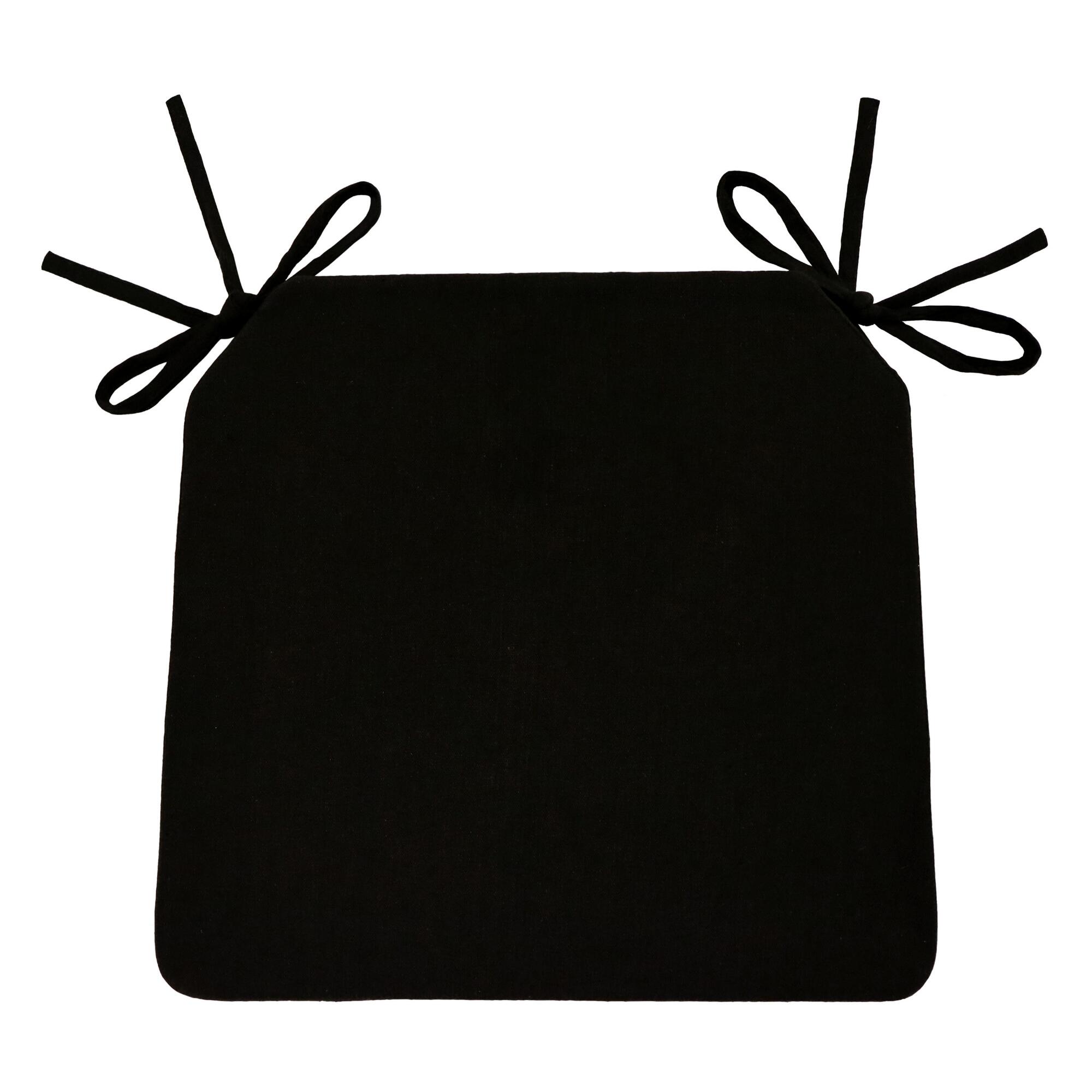 Black Bistro Chair Cushion - Cotton by World Market